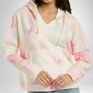 Eywasouls Malibu Lilly Pullover Hoodie Cloud Tie Dye Motif SZ M/L